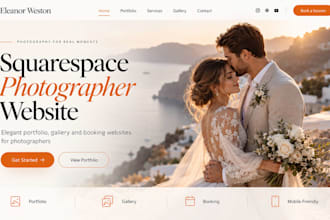 design squarespace photographer website portfolio gallery booking website