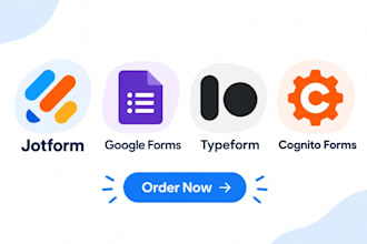 create jotform, google form, type form and cognito form