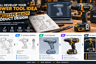 design your power tool idea into a prototype ready product design