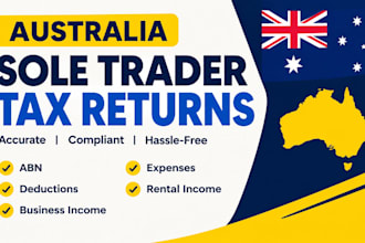 handle australia sole trader tax returns, abn, deductions and business income