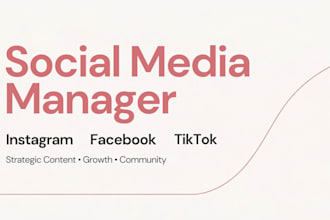 be your social media manager instagram and facebook growth