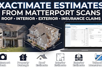 create xactimate estimatefrom matterport scans for insurance claims