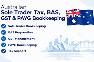do australian sole trader tax, bas, gst and payg bookkeeping