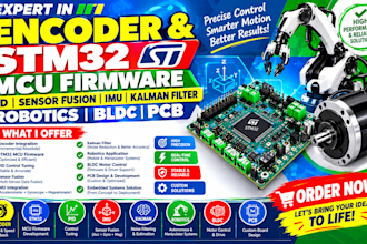 encoder stm32 mcu firmware pid sensor fusion imu kalman filter robotics bldc pcb