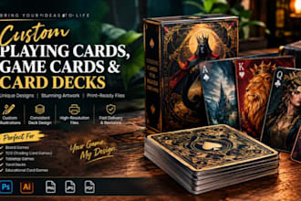 design custom playing cards, game cards, and card decks