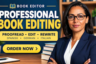 proofread edit rewrite book humanize ai text in spanish german italian editor