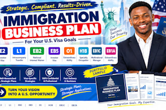 write immigration business plan for e2 l1 eb2 niw eb5 o1 h1b eb1c eb1a visas