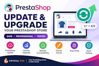 update, upgrade and fix your prestashop store