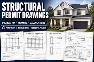 do structural permit drawings foundation framing calculations