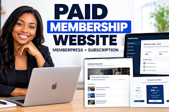 build paid membership website with memberpress, subscription and gated