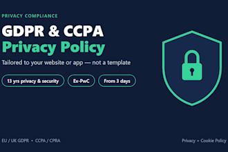 write a gdpr and ccpa compliant privacy policy for your website or app