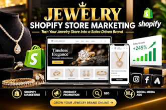 be your jewelry shopify store marketing necklace earrings wristwatch store ads