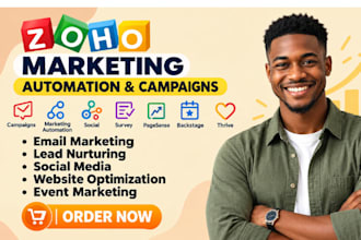 setup zoho marketing automation and email campaigns