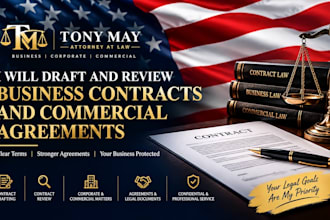 draft and review business contracts, and commercial agreements