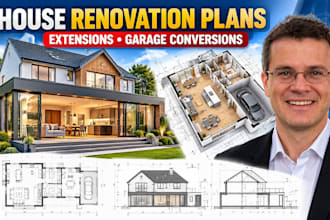 create house renovation plans, extensions, garage conversions and permit drawing