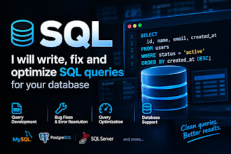 write and fix sql queries for your database