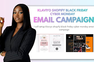 setup klaviyo shopify black friday cyber monday newsletter, email campaign