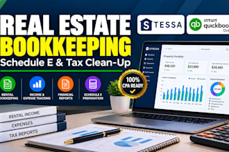 do real estate property bookkeeping catch up and schedule e clean up in stessa