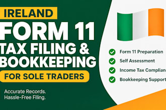 file ireland form 11, self assessment tax and bookkeeping for sole traders