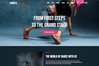 build squarespace dance school website art instructor website training center