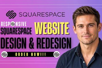 develop squarespace website design, squarespace design, or squarespace website