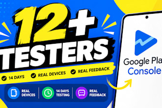 provide 12 testers google play closed testing