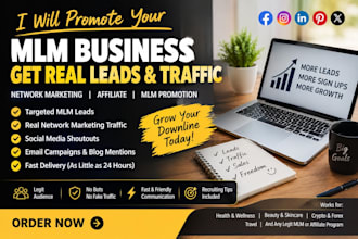 do MLM promotion to get real MLM leads, MLM traffic, network marketing