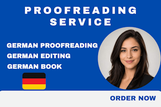 do german proofreading, editing and copy editing