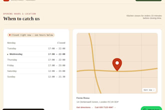 build a responsive website for your restaurant, takeaway or business
