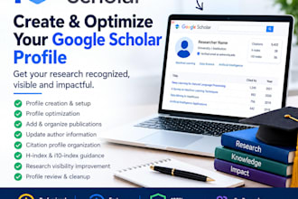 create and optimize your google scholar profile