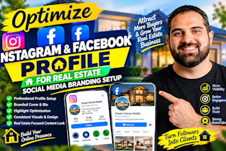 optimize instagram facebook profile for real estate social media branding setup