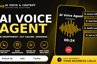 ai voice agent ai receptionist ai calling agent using retell, and n8n