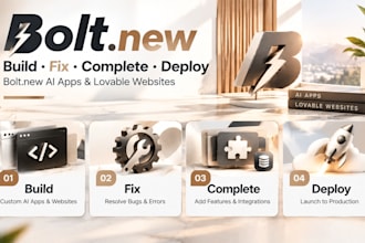 build fix complete and deploy bolt new ai apps and lovable websites bolt app