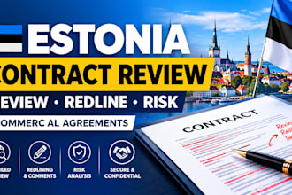 review and redline estonia commercial contracts and agreements