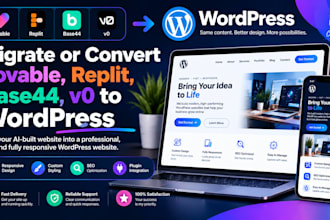 migrate or convert lovable replit base44 and v0 websites to wordpress