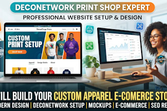 setup deconetwork store printshop website inksoft expert