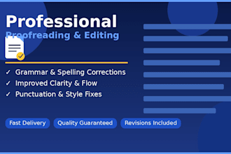 proofread and edit your english text, articles or emails
