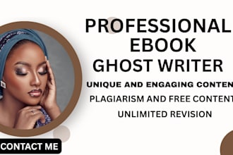 be ghost book writer, ebook writer, novel ghostwriter for nonfiction