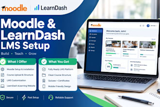 do moodle setup course upload,lms customization,learndash elearning website