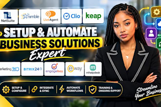 setup netsuite nimble liveagent clio keap marketing360 bitrix24 engagebay eway