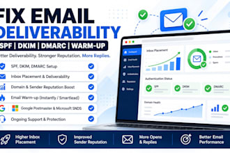 setup spf dkim dmarc records and email warmup to fix emails going to spam