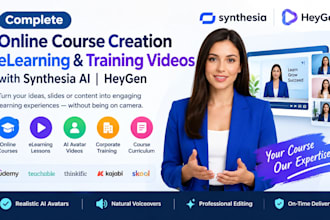 create complete online course creation synthesia ai video heygen training video