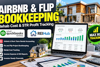 do airbnb short term rental and fix and flip real estate bookkeeping in qbo