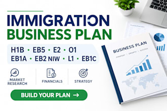 immigration h1b, eb5, e2, o1, eb1a, eb2niw, l1, eb1c partnership business plan