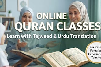 teach quran with tajweed and urdu translation