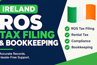 handle ireland ros tax filing, rental tax, compliance and bookkeeping