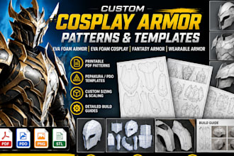 design eva foam cosplay armor patterns and wearable fantasy armor