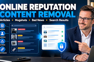 erase bad articles, bad news, mugshots, delete negative links and google results