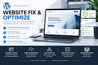 fix your wordpress website header, footer, speed, structure and forms
