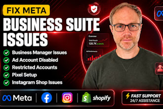 fix meta business suite, business manager, meta pixel and restricted ad accounts